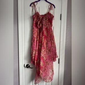 Pink Paisley Anthropologie Medium “Chaundry” Fairy Asymmetrical Cami Dress
